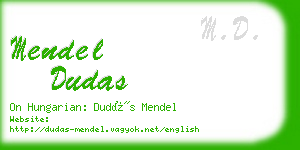 mendel dudas business card